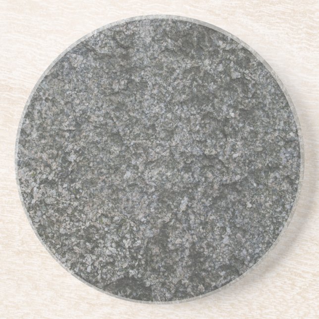 Faux Gray Stone Drink Coaster (Front)