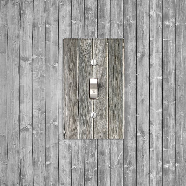 Faux Gray Wooden Board Light Switch Cover (Creator Uploaded)