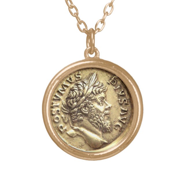 Faux Greek Coin Necklace (Front)