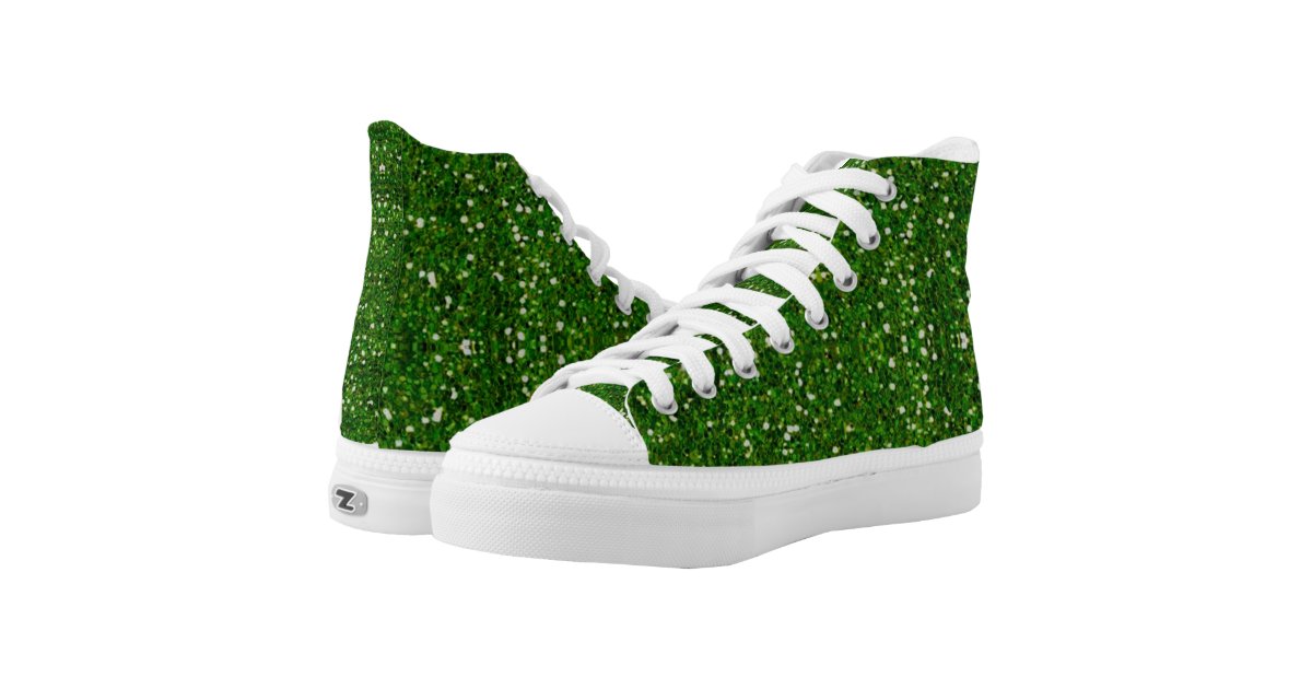 Faux Green Glitter And Glamour Shoes | Zazzle