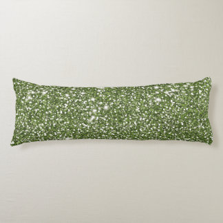 Faux Green Glitter Texture Look-like Graphic -  Body Pillow