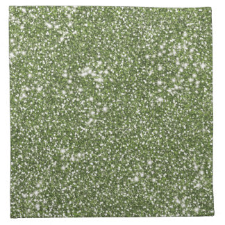 Faux Green Glitter Texture Look-like Graphic Cloth Napkin