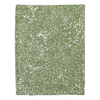 Faux Green Glitter Texture Look-like Graphic Duvet Cover