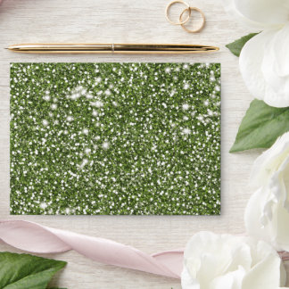 Faux Green Glitter Texture Look-like Graphic Envelope