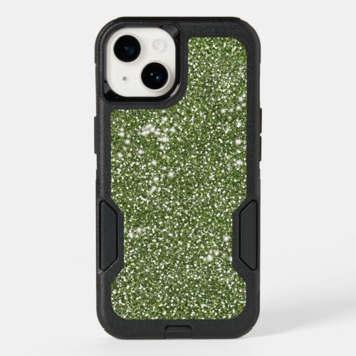 Faux Green Glitter Texture Look_like Graphic OtterBox iPhone 14 Case