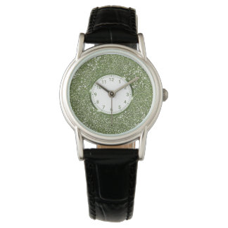 Faux Green Glitter Texture Look-like Graphic -  Watch