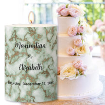 Faux Green Gold Marble - Elegant Wedding