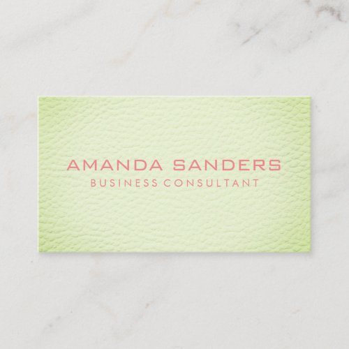 Faux Green Leather Business Card