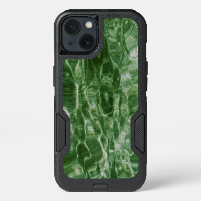 Faux Green Marble Abstract Water Photo Otterbox iPhone Case (Back)