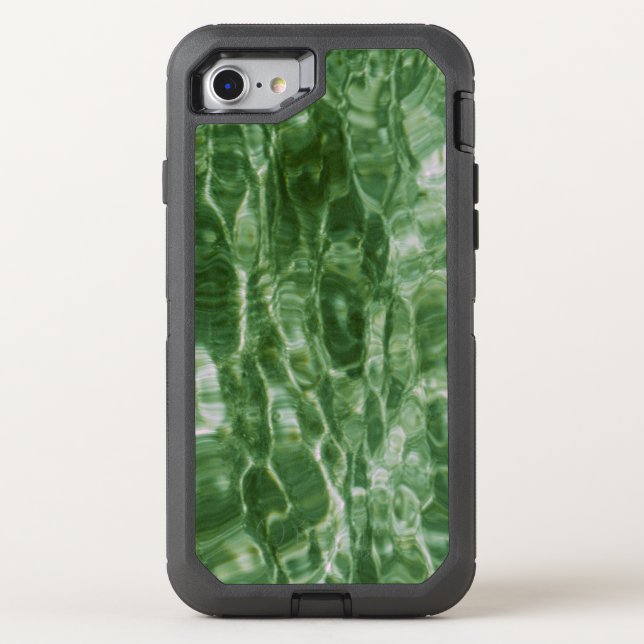 Faux Green Marble Abstract Water Photo Otterbox iPhone Case (Back)
