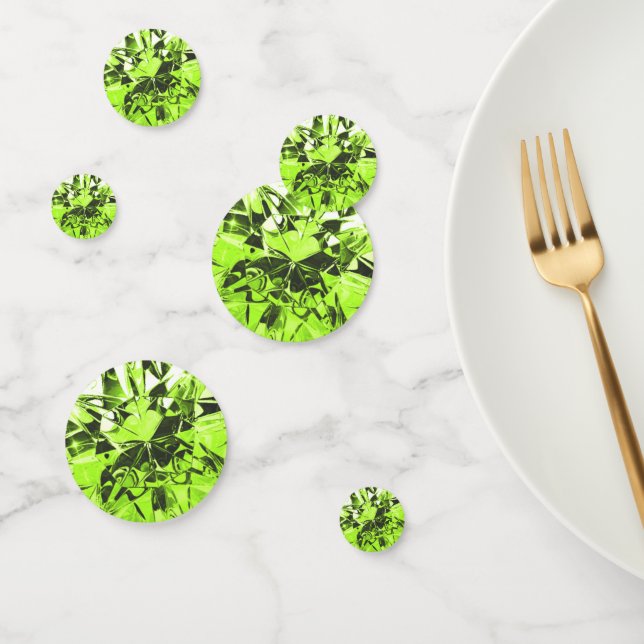 Faux Green Peridot Diamond Gemstone Confetti (Group)