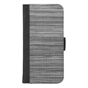 Faux Grey Fabric iPhone Wallet Case
