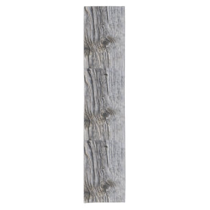 Faux Grey Weather-board Barn Siding Short Table Runner