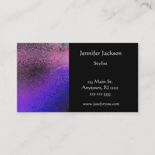 Faux Hammered Metal Business Cards