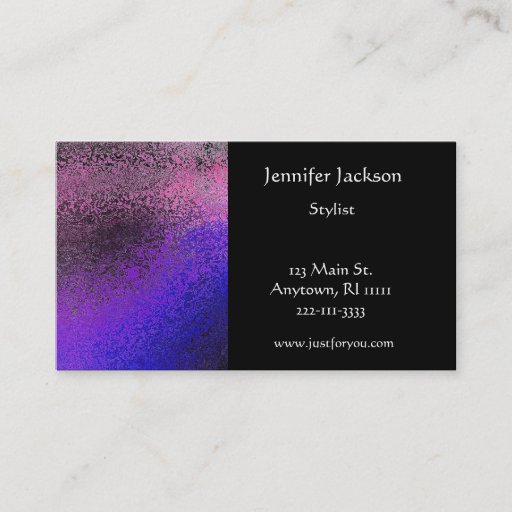 Customizable Faux Hammered Metal Business Cards