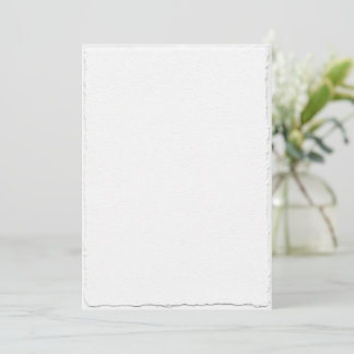 Faux Hand Torn Deckle Edge Print Wedding Invitation