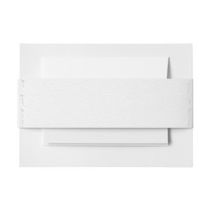Faux Hand Torn Deckle Edge Wedding Invitation Belly Band