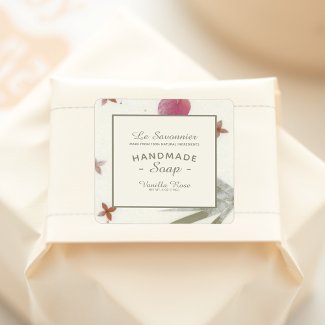 Faux Handmade Floral Paper Natural Soap