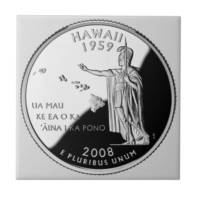 Faux Hawaii State Quarter Tile (Front)