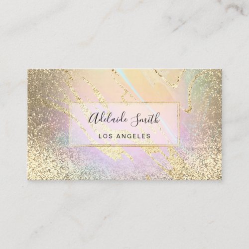 FAUX holographic and glitter effect elegant Business Card