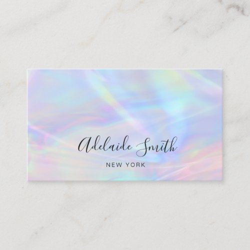 FAUX holographic background Business Card
