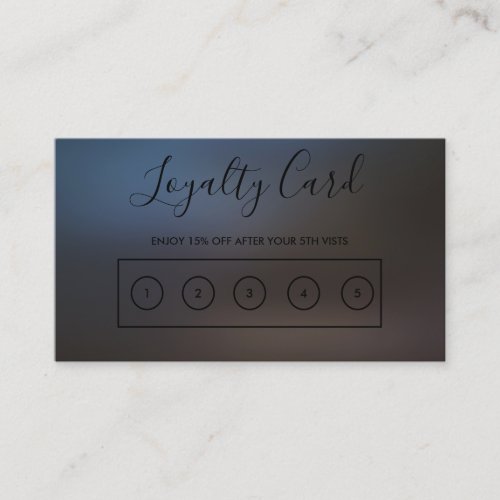 Faux Holographic Black Custom Loyalty Card