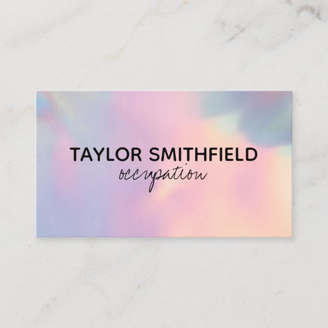 Faux Holographic Custom  Business Card (Front)