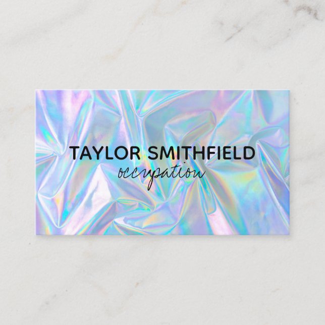 Faux Holographic Custom  Business Card (Front)