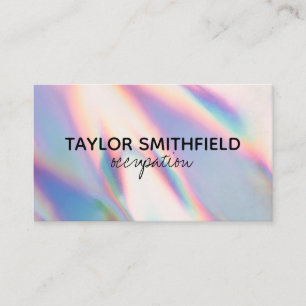 Faux Holographic Custom  Business Card