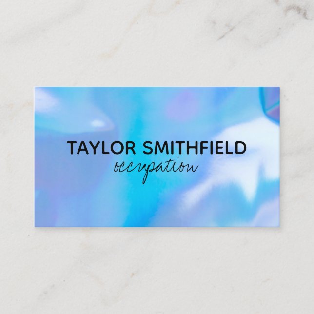 Faux Holographic Custom  Business Card (Front)