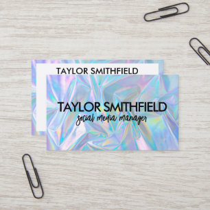 Faux Holographic Custom Business Card