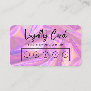 Faux Holographic Custom Loyalty Card