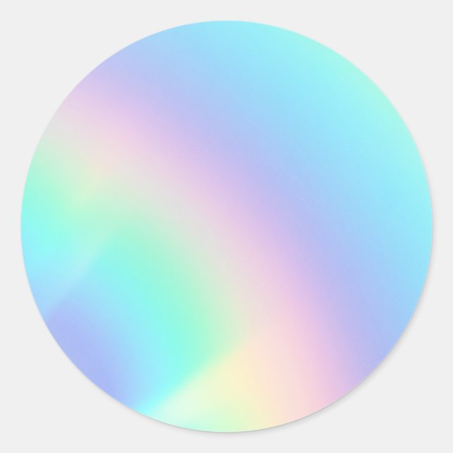 Faux Holographic Custom Trendy Classic Round Stick Sticker (Front)