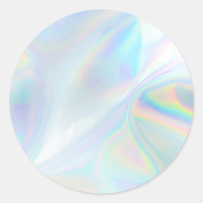 Faux Holographic Custom Trendy Classic Round Sticker