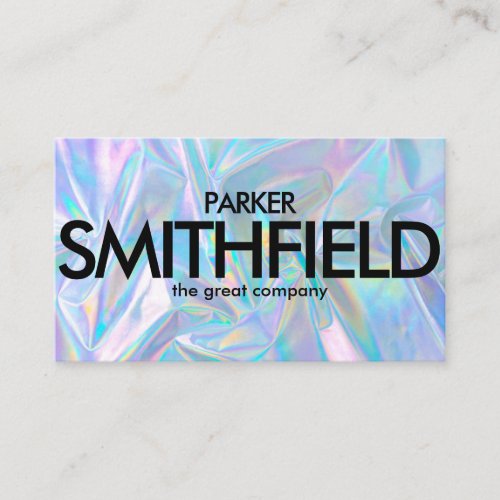 Faux Holographic Design Business Card