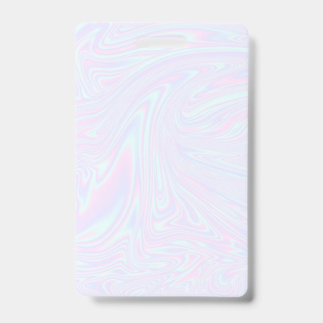 Faux holographic effect texture blue badge (Front)