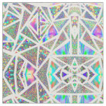 Faux Holographic Geometric Pattern Fabric