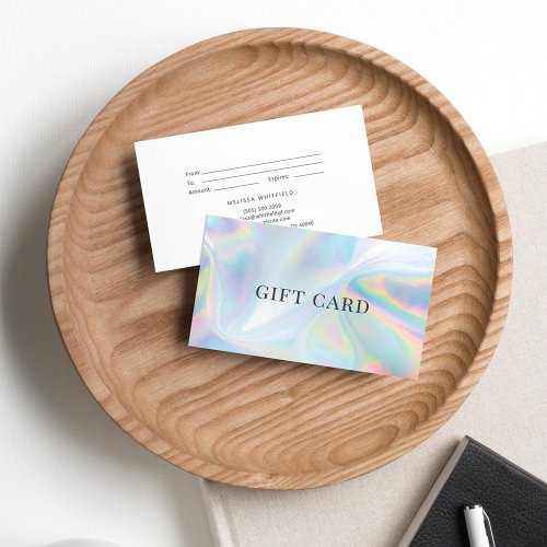 Faux Holographic Gift Certificate