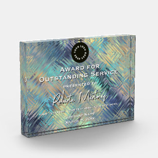 Faux Holographic Glassy Look with Logo Acrylic Award