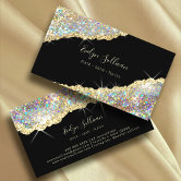 Elegant Faux Holographic Glitter Business Card | Zazzle Elegant Faux Holographic Glitter Business Card | Zazzle