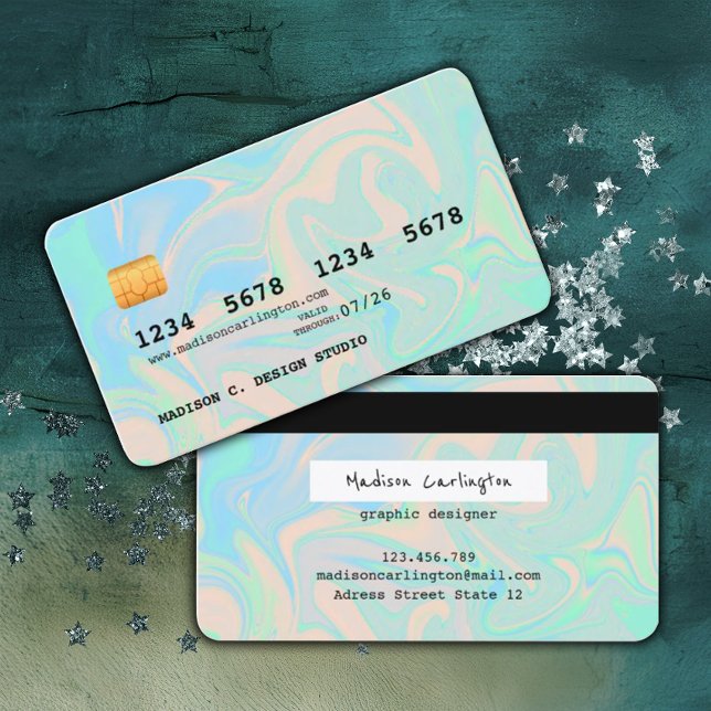 Faux Holographic iridescent credit card style (Creator Uploaded)