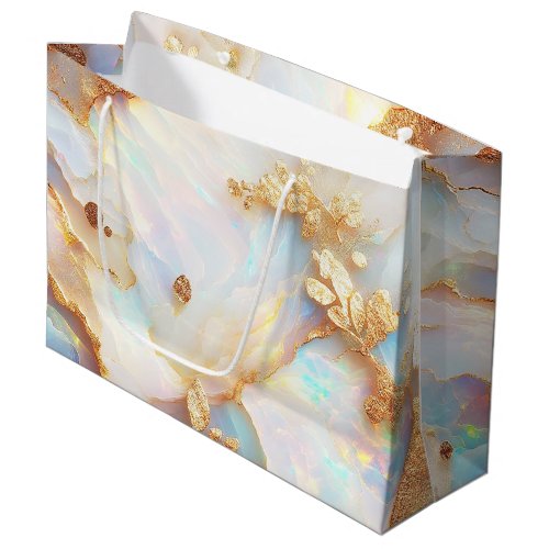 Faux Holographic Iridescent Opal Crystal Fantasy Large Gift Bag