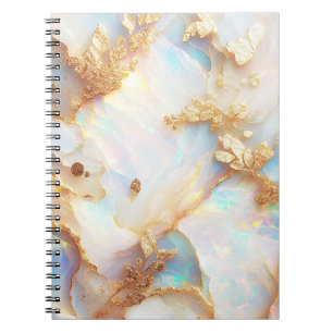 Faux Holographic Iridescent Opal Crystal Fantasy Notebook