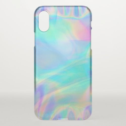 faux holographic iridescent iPhone x case