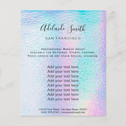 FAUX holographic leather Flyer