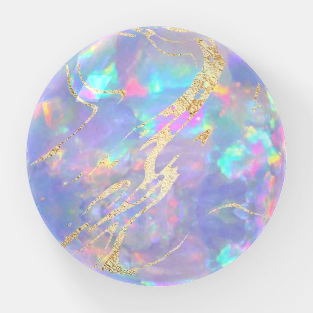 faux holographic opal faux foil paperweight (Front)