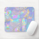 faux holographic opal mouse pad