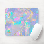 faux holographic opal mouse pad<br><div class="desc">opal stone background mouse pad</div>