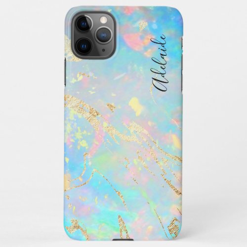 FAUX holographic opal stone iPhone 11Pro Max Case