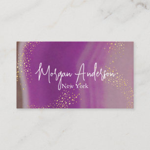 Faux holographic opal stone Personalized Business Card